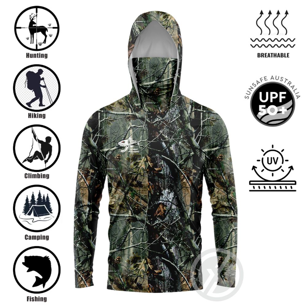 UPF50+ Hooded Fishing Shirt Bu - Fishing Shirt Uv Protection review and price