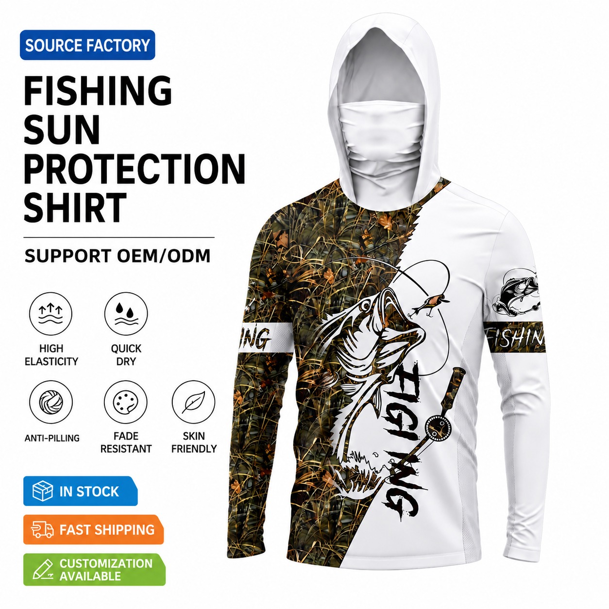 MALFC 1PC Men Hood Fishing Shi - Fishing Shirt Uv Protection review and price