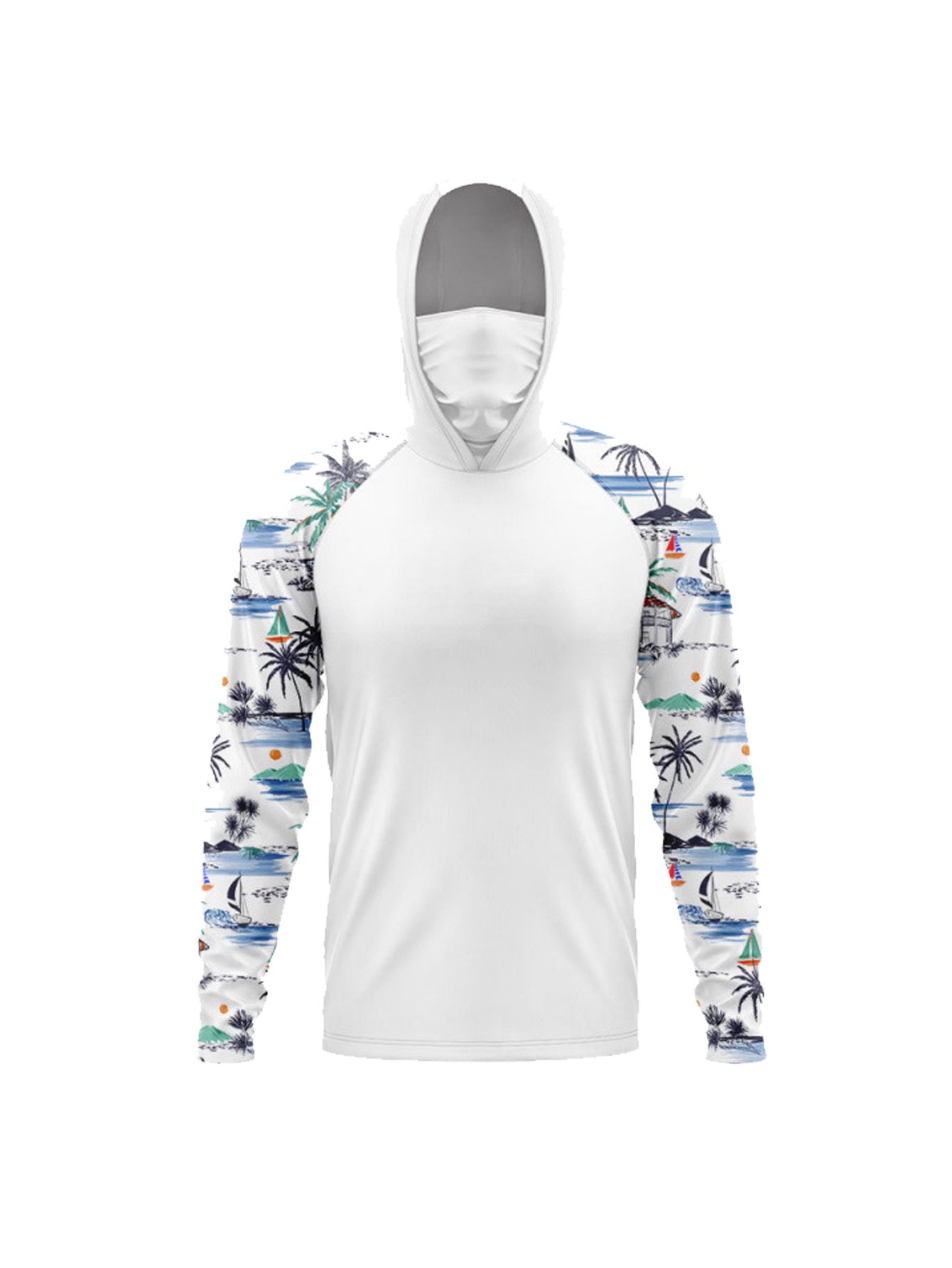 UPF50+ Sun‑Protective Men Fish - Fishing Hoodie review and price
